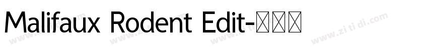 Malifaux Rodent Edit字体转换